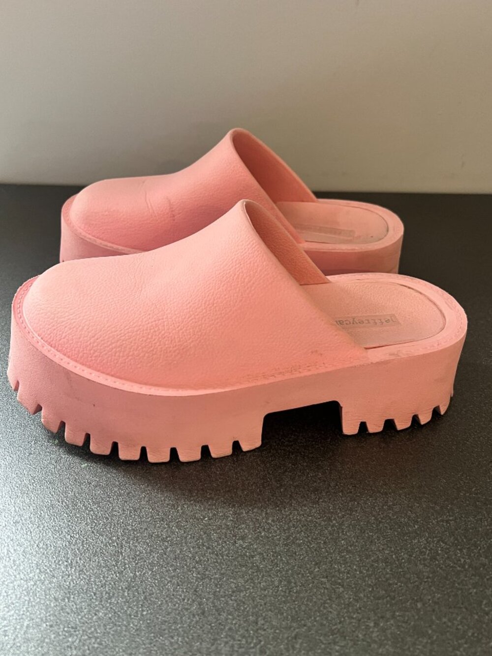 Free People & Jeffrey Campbell Bae Platform Mule — Rubber Slip‑On Clog — PINK 6 - Picture 2 of 10